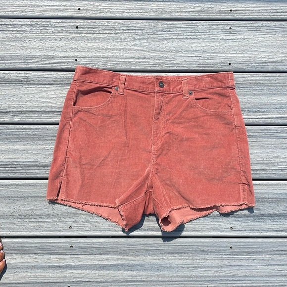 Aerie - Micro corduroy raw hem shorts -, elastic back - size L - Picture 1 of 5
